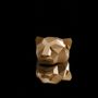 Ceramic - Painted Origami Panther Piggy Bank - Gold Color - KREOO