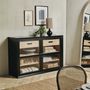 Bookshelves - VIVA cabinet, 2 doors low - black - NORDAL