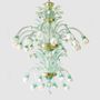 Hanging lights - Large 24-Light Murano Glass Floral Chandelier - BOTTEGA VENEZIANA