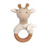 Soft toy - 120810 - LEONIE GIRAFFE RATTLE WOOD - EGMONT TOYS