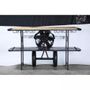 Console table - Vintage metal and wood aero bar - GRAND DÉCOR