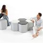 Outdoor decorative accessories - Pouf/side table with HEX top - COUTURE JARDIN