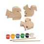 Children's arts and crafts - 630596 - WOODEN SQUIRRELS TO PAINT - EGMONT TOYS