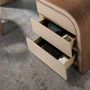 Desks - Writing desk in walnut and wood upholstered in cream leatherette - ANGEL CERDÁ