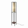 Floor lamps - JAVA floor lamp in metal, wood, natural cotton in black - CFOC