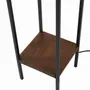 Floor lamps - JAVA floor lamp in metal, wood, natural cotton in black - CFOC