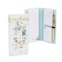 Papeterie bureau - Carnet avec poste-it et stylo Blue Flowers - SOAPTALES