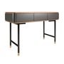 Buffets - Console rectangulaire en noyer, bois gris foncé mat et acier noir - ANGEL CERDÁ