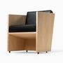 Assises pour bureau - Armchair in Oak Wood and Natural Leather -  Álvaro Siza Vieira - MOR DESIGN