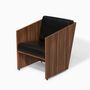 Office seating - Álvaro Siza Vieira - Armchair in Walnut Wood and Natural Leather - MOR DESIGN