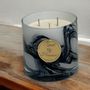 Candles - XL Scented Candle XL Leather & Mandarin Blown Glass 680 gr - SPIRIT OF PROVENCE