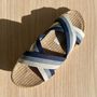 Homewear bien-être - LES MAURICETTES DE Steph, claquettes grises croisées - LES MAURICETTES