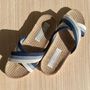 Homewear bien-être - LES MAURICETTES DE Steph, claquettes grises croisées - LES MAURICETTES