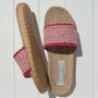 Chaussures - LES MAURICETTES de Nadine, claquettes vaguelettes rouges - LES MAURICETTES