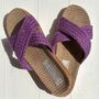 Chaussures - LES MAURICETTES d'Eulalie, claquettes en corde violette - LES MAURICETTES