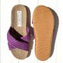 Chaussures - LES MAURICETTES d'Eulalie, claquettes en corde violette - LES MAURICETTES