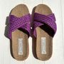 Chaussures - LES MAURICETTES d'Eulalie, claquettes en corde violette - LES MAURICETTES