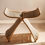 Stools - Rattan and wrought iron stool BUTTERFLY - CFOC