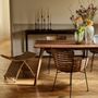 Stools - Rattan and wrought iron stool BUTTERFLY - CFOC