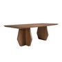 Coffee tables - Oval walnut barrel coffee table - ANGEL CERDÁ