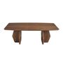 Coffee tables - Oval walnut barrel coffee table - ANGEL CERDÁ