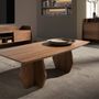 Coffee tables - Oval walnut barrel coffee table - ANGEL CERDÁ