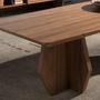 Coffee tables - Oval walnut barrel coffee table - ANGEL CERDÁ