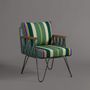 Decorative objects - Poltrona Misella Metal and Green Weave Chair - NA'LAGO