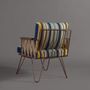 Decorative objects - Poltrona Misella Metal and Blue Weave Chair - NA'LAGO