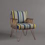 Decorative objects - Poltrona Misella Metal and Blue Weave Chair - NA'LAGO