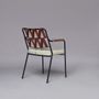 Chairs - Natiya Black Metal Chair and Beige Seat - NA'LAGO