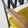 Chairs - Natiya Metal and Yellow Tropical Weave Chair - NA'LAGO