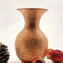 Vases - Damask Vase – Red Copper - Black/Gold Finish - hammered - Unique 20cm - MAISON ZOE