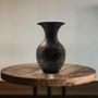 Vases - Damask Vase – Red Copper - Black/Gold Finish - hammered - Unique 20cm - MAISON ZOE