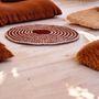 Tapis contemporains - Tapis bicolore Dublin - finition turquoise/marron - crochet - 120cm - MAISON ZOE