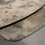 Dining Tables - Oval extending dining table oval barrel porcelain marble and taupe met - ANGEL CERDÁ
