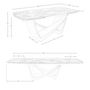 Dining Tables - Oval extending dining table oval barrel porcelain marble and taupe met - ANGEL CERDÁ