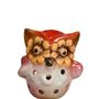 Bougeoirs et photophores  - Bougeoir Hibou Rouge 10cm - ARABESK