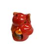 Bougeoirs et photophores  - Bougeoir Hibou Rouge 10cm - ARABESK