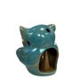 Bougeoirs et photophores  - Bougeoir Hibou Bleu 10cm - ARABESK