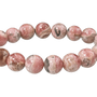 Bracelets - Argentine Rhodochrosite bracelet A 12mm beads - ARABESK