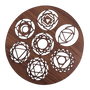 Lampes sans fil  - Panneau aimanté  en bois 7 Chakras - ARABESK
