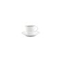 Platter and bowls - Saucer 14.5cm black rim Basic White - BONBISTRO