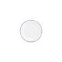 Everyday plates - Flat plate 24cm blue rim Basic White - BONBISTRO