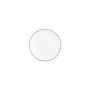 Everyday plates - Dinner plate 24cm blue rim cut Basic White - BONBISTRO