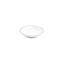 Everyday plates - Deep plate 21xH4cm blue rim cut Basic White - BONBISTRO