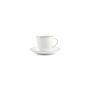 Platter and bowls - Saucer 14.5cm green rim Basic White - BONBISTRO