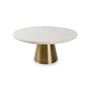 Plats et saladiers - Plat à tarte sur pied 30xH14cm marbre blanc Glint - S|P COLLECTION