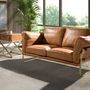 Sofas - Camel leather 2 seater sofa - ANGEL CERDÁ