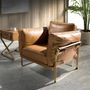 Armchairs - Camel leather armchair - ANGEL CERDÁ